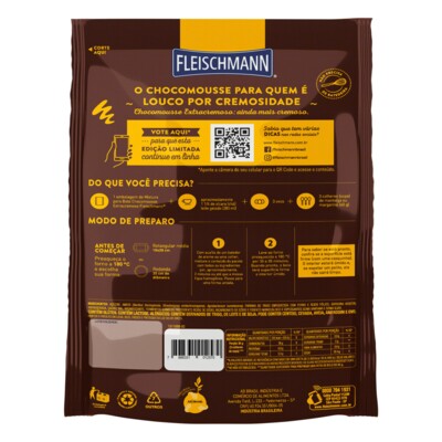 Mistura P/bolo Fleischmann 390g E.crem.chocomou