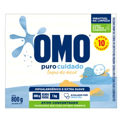 Sabao em Po Omo 800g Puro Cuidado