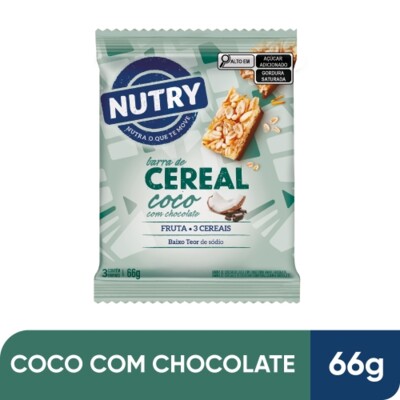 Barra Cereal Nutry 66g Coco/chocolate