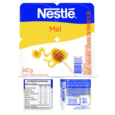 Iogurte Nestle 340g Natural Mel Br
