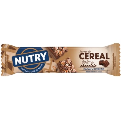 Barra Cereal Nutry 22g Bolo Chocolate