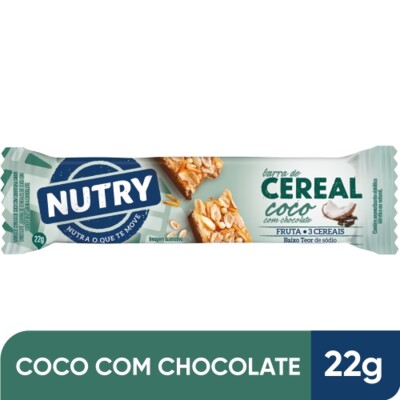 Barra Cereal Nutry 22g Coco/chocolate