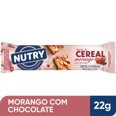 Barra Cereal Nutry 22g Morango/chocol.