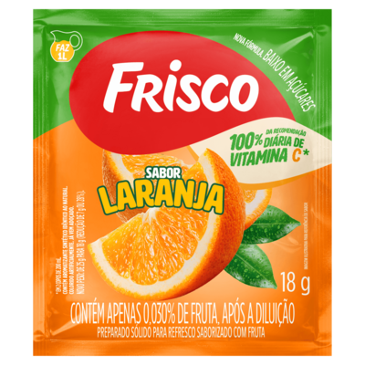 Refresco em Po Frisco 18g Laranja