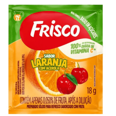 Refresco em Po Frisco 18g Laranja/acerola