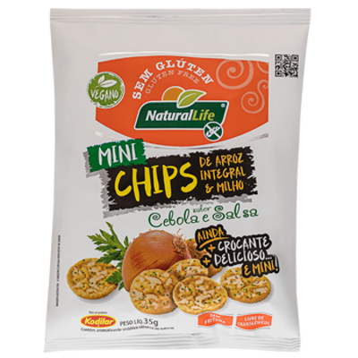 Mini Chips Arroz Int.nat.life 35g Cebola/salsa
