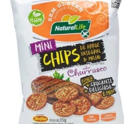 Mini Chips Arroz Int.nat.life 35g Churrasco
