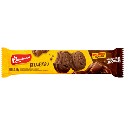 Biscoito Rech.bauducco 108g Duplo Choc.