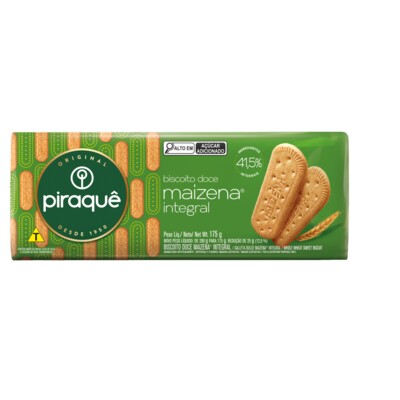 Biscoito Maizena Piraque 175g Integral
