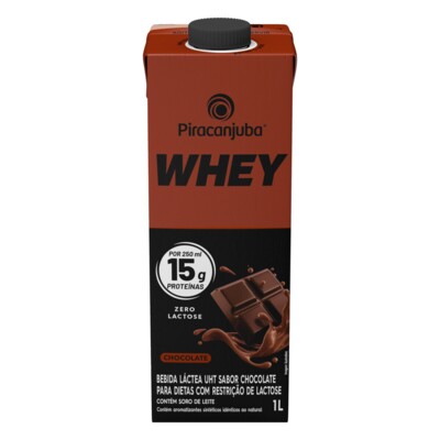 Bebida Lact.whey Piracanjuba 1l 15g Z.l.chocolate