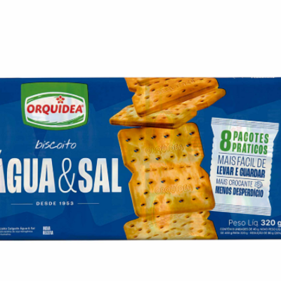 Biscoito Orquidea 320g Agua/sal