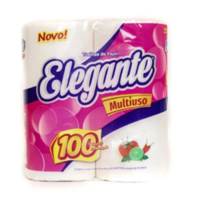 Papel Toalha Elegante 100f 2 Rolos