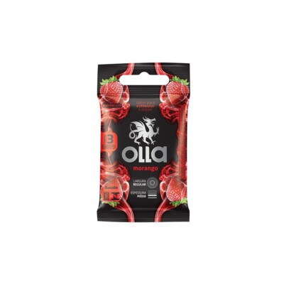 Preservativo Olla 3un Morango