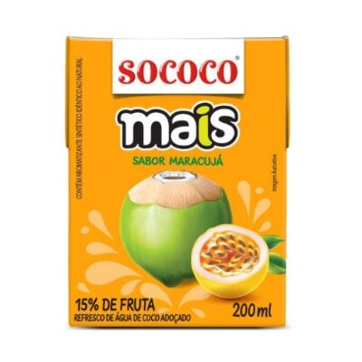 Agua de Coco Sococo 200ml Maracuja