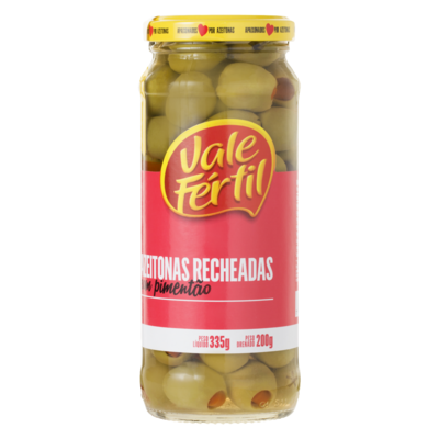 Azeitona Verde Vale Fertil 200g Rech.c/pimenta