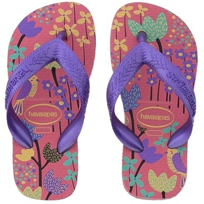 Sandalia Kids Flores Havaianas Rosa Ball.27/28