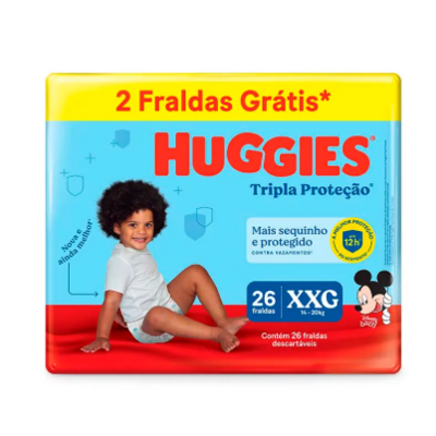 Fralda Desc.huggies T.prot.meguinha 26un Xxg