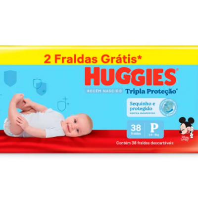Fralda Desc.huggies T.prot.meguinha 38un P