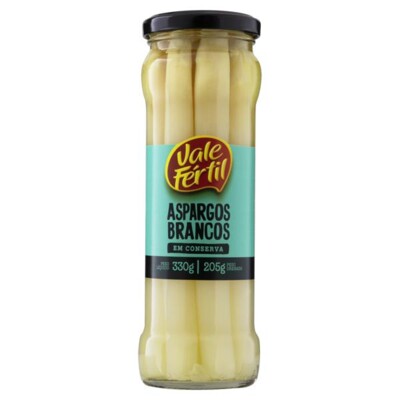 Aspargo Brancos Vale Fertil 205g em Conserva