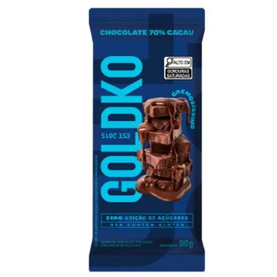 Chocolate 70%cacau Goldko 80g