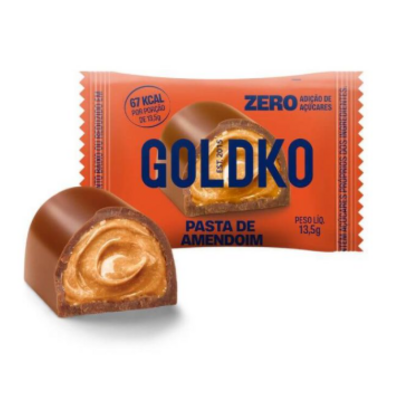 Bombom Zero Acucar Goldko 13,5g Pasta Amendoim