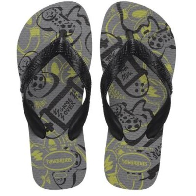 Sandalia Kids Athletic Havaianas Cinza Aco 35/36