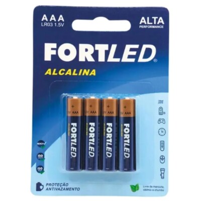 Pilha Alcalina Fortled 4un Aaa