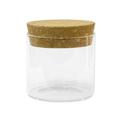 Pote de Vidro Moldular 120ml C/tampa Rolha
