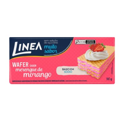 Biscoito Wafer Linea 90g Z.acu.morango