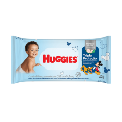 Toalhas Umed.huggies 88un Tripla Prot