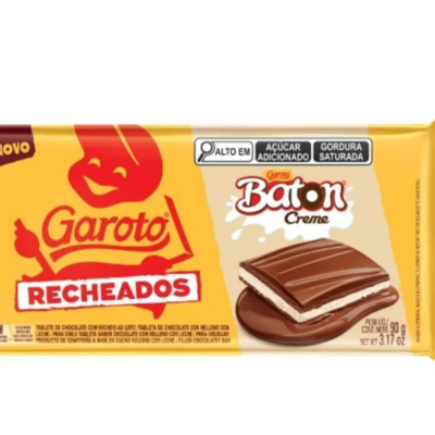 Chocolate Garoto 90g Rech. Baton Creme