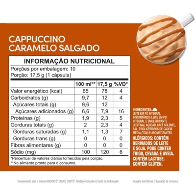 Caps.cappuc.dolce Gusto 175g Caram.salg.c/10