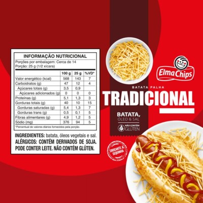 Batata Palha Elma Chips 360g Tradicional