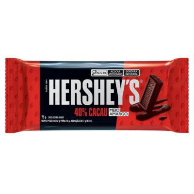 Chocolate Hersheys 75g Meio Amargo