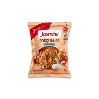 Rosquinha Zero Acucar Jasmine 120g Coco
