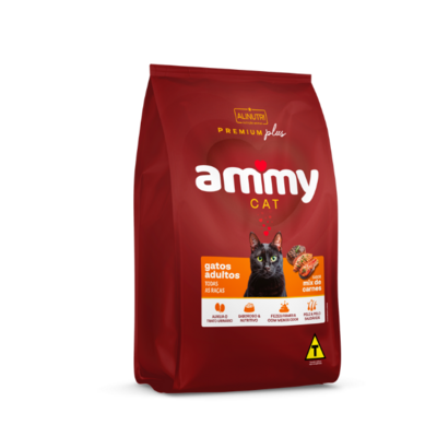 Racao P/gatos Ammy Cat 1kg Ad.mix de Carne