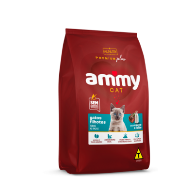 Racao P/gatos Ammy Cat 1kg Filh.car/leite