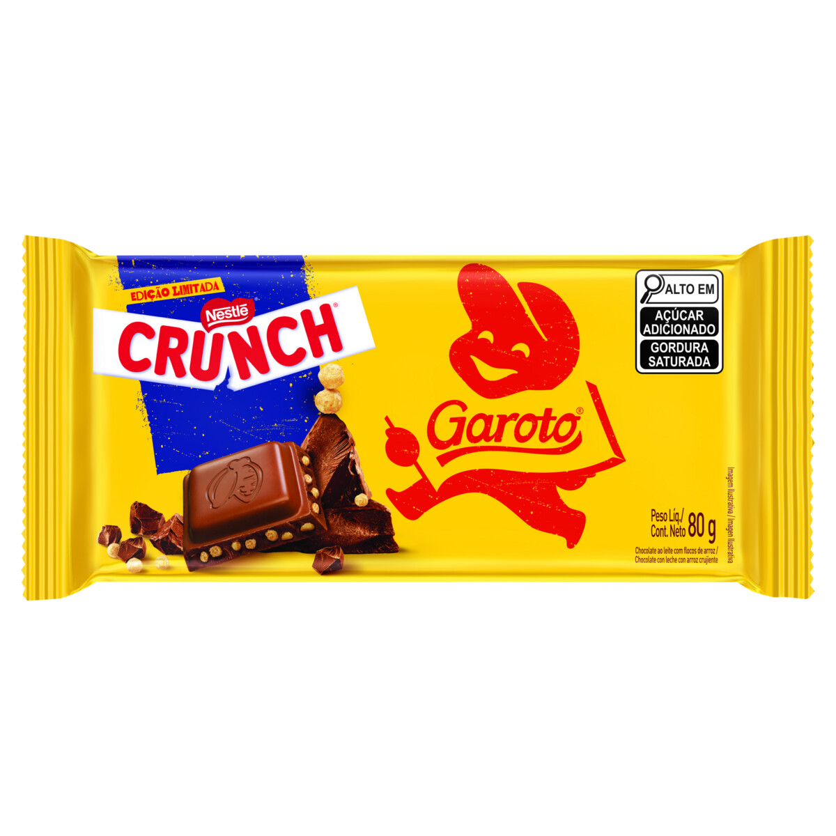 Chocolate Garoto 80g Crunch é aqui na Barcelos